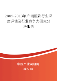 2009-2013年產銷服飾行業(yè)深度評估及行業(yè)競爭力研究分析報告