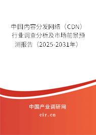 中國內(nèi)容分發(fā)網(wǎng)絡（CDN）行業(yè)調(diào)查分析及市場前景預測報告（2025-2031年）