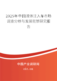2025年中國液體注入車市場調查分析與發展前景研究報告