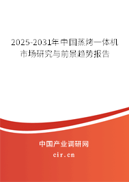 2025-2031年中國蒸烤一體機市場研究與前景趨勢報告