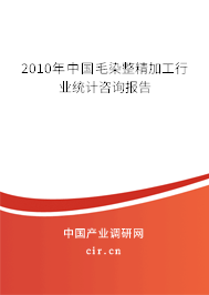 2010年中國毛染整精加工行業統計咨詢報告