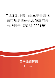 中國2,3-環氧丙基三甲基氯化銨市場調查研究及發展前景分析報告（2025-2031年）