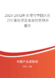 2025-2031年全球與中國大剪刀行業(yè)現(xiàn)狀及發(fā)展前景預(yù)測報告