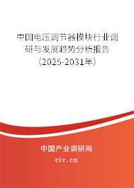 中國電壓調節器模塊行業調研與發展趨勢分析報告（2025-2031年）