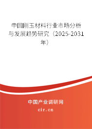 中國剛玉材料行業市場分析與發展趨勢研究（2025-2031年）