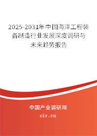 2025-2031年中國海洋工程裝備制造行業發展深度調研與未來趨勢報告 2025-2031年中國海洋工程裝備制造行業發展深度調研與未來趨勢報告