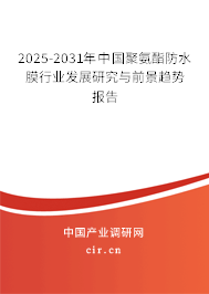 2025-2031年中國聚氨酯防水膜行業發展研究與前景趨勢報告