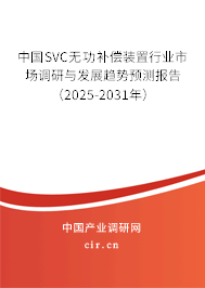 中國SVC無功補(bǔ)償裝置行業(yè)市場調(diào)研與發(fā)展趨勢預(yù)測報告（2025-2031年）