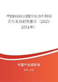 中國4680大圓柱電池市場(chǎng)研究與發(fā)展趨勢(shì)報(bào)告（2025-2031年）