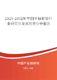 2025-2031年中國半軸套管行業研究與發展前景分析報告