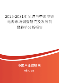 2025-2031年全球與中國電鍍電源市場調(diào)查研究及發(fā)展前景趨勢分析報告 2025-2031年全球與中國電鍍電源市場調(diào)查研究及發(fā)展前景趨勢分析報告
