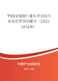 中國滑雪鞋行業現狀調研與發展前景預測報告（2025-2031年）