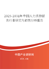 2025-2031年中國人力資源服務行業研究與趨勢分析報告