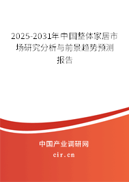 2025-2031年中國整體家居市場研究分析與前景趨勢預測報告