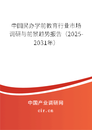 中國民辦學前教育行業(yè)市場調(diào)研與前景趨勢報告（2025-2031年）