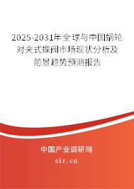 2025-2031年全球與中國蝸輪對夾式蝶閥市場現狀分析及前景趨勢預測報告