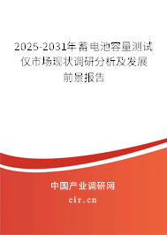 2025-2031年蓄電池容量測試儀市場現(xiàn)狀調(diào)研分析及發(fā)展前景報(bào)告