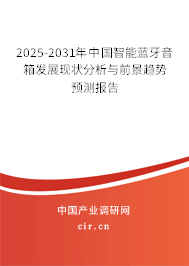 2025-2031年中國智能藍牙音箱發(fā)展現(xiàn)狀分析與前景趨勢預測報告