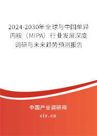 2024-2030年全球與中國單異丙胺(MIPA)行業(yè)發(fā)展深度調(diào)研與未來趨勢預測報告 2024-2030年全球與中國單異丙胺(MIPA)行業(yè)發(fā)展深度調(diào)研與未來趨勢預測報告