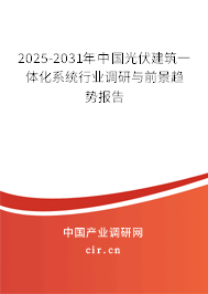2025-2031年中國光伏建筑一體化系統行業調研與前景趨勢報告