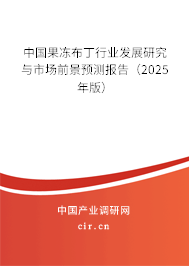 中國果凍布丁行業發展研究與市場前景預測報告（2025年版）
