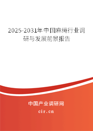2025-2031年中國麻繩行業調研與發展前景報告