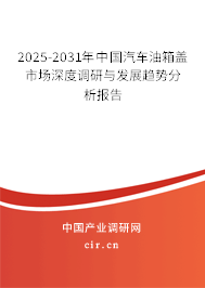 2025-2031年中國汽車油箱蓋市場深度調研與發展趨勢分析報告