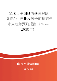 全球與中國羥丙基淀粉醚（HPS）行業發展全面調研與未來趨勢預測報告（2024-2030年）
