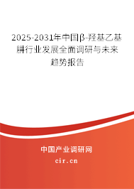 2025-2031年中國(guó)β-羥基乙基肼行業(yè)發(fā)展全面調(diào)研與未來趨勢(shì)報(bào)告