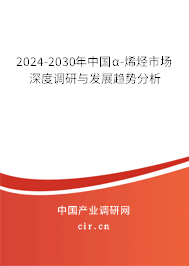 2024-2030年中國α-烯烴市場深度調研與發展趨勢分析