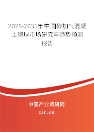 2025-2031年中國砂加氣混凝土砌塊市場研究與趨勢預(yù)測報告