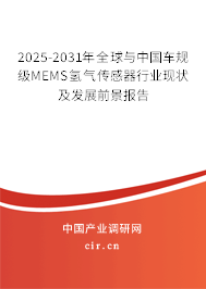 2025-2031年全球與中國車規(guī)級MEMS氫氣傳感器行業(yè)現狀及發(fā)展前景報告