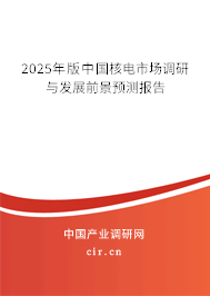 2025年版中國(guó)核電市場(chǎng)調(diào)研與發(fā)展前景預(yù)測(cè)報(bào)告 2025年版中國(guó)核電市場(chǎng)調(diào)研與發(fā)展前景預(yù)測(cè)報(bào)告