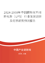 2024-2030年中國模塊化不間斷電源（UPS）行業發展調研及前景趨勢預測報告