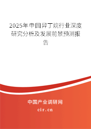 2025年中國異丁烷行業深度研究分析及發展前景預測報告