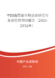 中國番茄醬市場調(diào)查研究與發(fā)展前景預(yù)測報告(2025-2031年) 中國番茄醬市場調(diào)查研究與發(fā)展前景預(yù)測報告(2025-2031年)