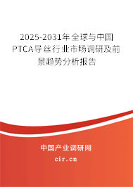 2025-2031年全球與中國PTCA導絲行業市場調研及前景趨勢分析報告 2025-2031年全球與中國PTCA導絲行業市場調研及前景趨勢分析報告