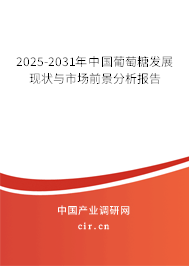 2025-2031年中國葡萄糖發展現狀與市場前景分析報告