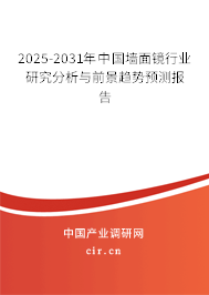 2025-2031年中國墻面鏡行業(yè)研究分析與前景趨勢預測報告