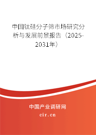 中國鈦硅分子篩市場研究分析與發展前景報告（2025-2031年）