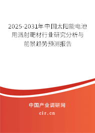 2025-2031年中國太陽能電池用濺射靶材行業研究分析與前景趨勢預測報告