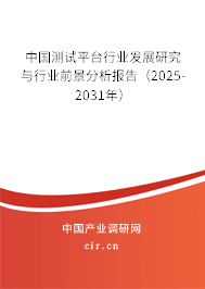 中國測試平臺行業發展研究與行業前景分析報告（2025-2031年）