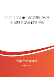 2025-2031年中國船用UPS行業調研與發展趨勢報告 2025-2031年中國船用UPS行業調研與發展趨勢報告