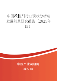中國改性劑行業現狀分析與發展前景研究報告（2025年版）