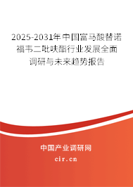 2025-2031年中國富馬酸替諾福韋二吡呋酯行業(yè)發(fā)展全面調(diào)研與未來趨勢報(bào)告