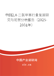 中國2,4-二氯甲苯行業發展研究與前景分析報告（2025-2031年）