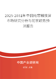 2025-2031年中國電容觸摸屏市場研究分析與前景趨勢預測報告