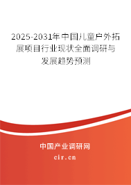 2025-2031年中國兒童戶外拓展項目行業現狀全面調研與發展趨勢預測