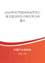 2025年版中國(guó)湖南省文化行業(yè)深度調(diào)研及市場(chǎng)前景分析報(bào)告 2025年版中國(guó)湖南省文化行業(yè)深度調(diào)研及市場(chǎng)前景分析報(bào)告