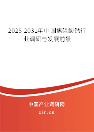 2025-2031年中國焦磷酸鈣行業調研與發展前景